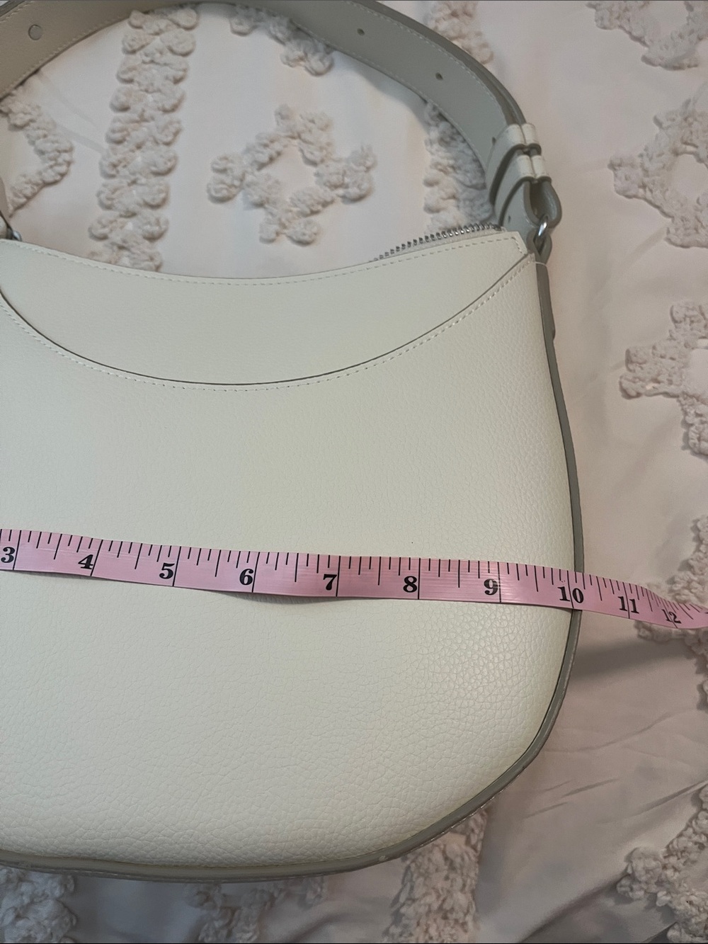 Uniqlo Cream Pebbled Shoulder Bag - Picture 3 of 6
